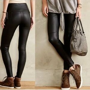 Lysse Keeley Black High Waist Vegan Faux Leather Motto Legging Women's